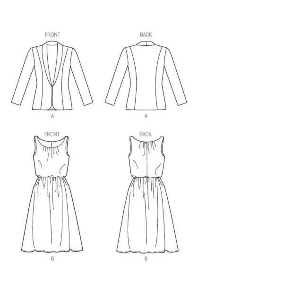 Butterick See and Sew Sewing Pattern 6079 Misses Jacket Dress‎ Size 8-16